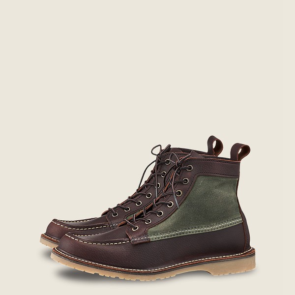 Bottes Red Wing Heritage - Weekender Toile Moc - 6-Inch Oil-Slick Cuir - Marron Foncé - Homme 913QRL